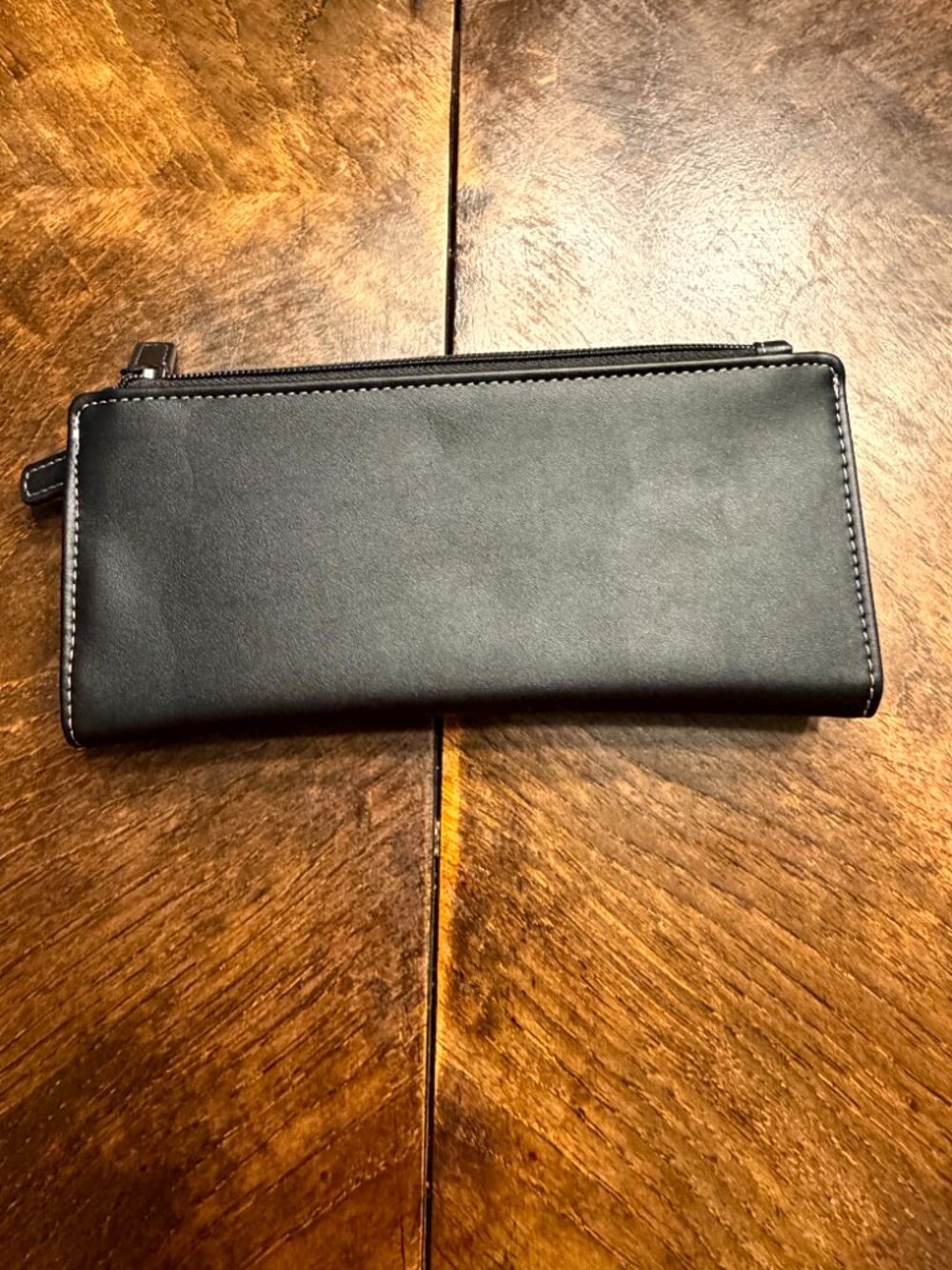 Harley Davidson Motorcycle Wallet Tri Fold Carry All Black and Orange Logo - Picture 4 of 12
